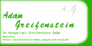 adam greifenstein business card